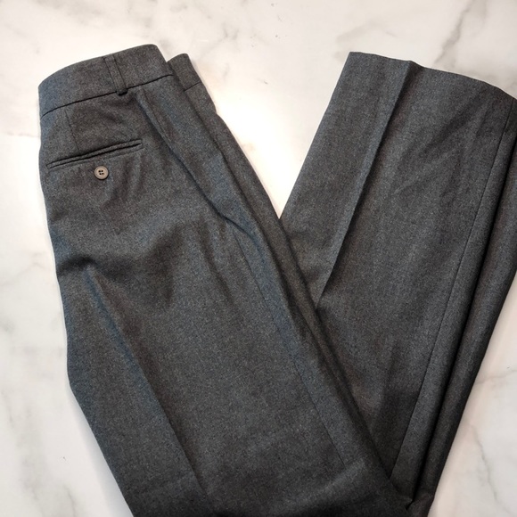 Max Mara Weekend Wool Flannel Trousers Gray - Picture 5 of 7